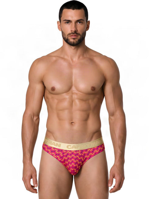 CandyMan 99926 Men's Underwear Printed Briefs Color Printed Pink