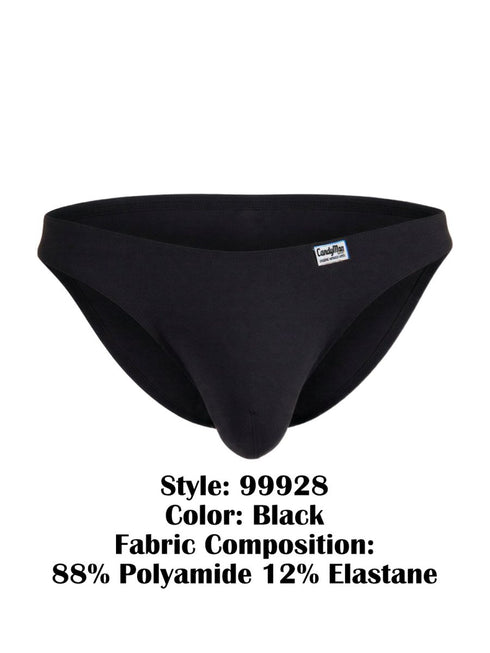 CandyMan 99928 Men's Underwear Bikini Sleek Low Rise Brief Color Black