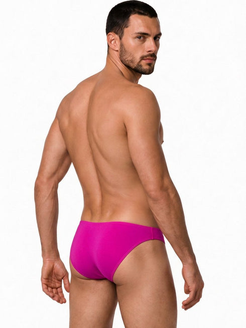 CandyMan 99928 Men's Underwear Bikini Sleek Low Rise Brief Color Magenta