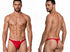 CandyMan 99930 Men's Underwear Sleek Low Rise Thong Color Red