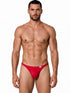 CandyMan 99930 Men's Underwear Sleek Low Rise Thong Color Red
