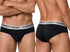 CandyMan 99932 Men's Underwear Sleek Contour Briefs Color Black-Silver