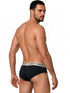 CandyMan 99932 Men's Underwear Sleek Contour Briefs Color Black-Silver