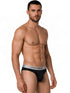 CandyMan 99932 Men's Underwear Sleek Contour Briefs Color Black-Silver