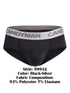 CandyMan 99932 Men's Underwear Sleek Contour Briefs Color Black-Silver