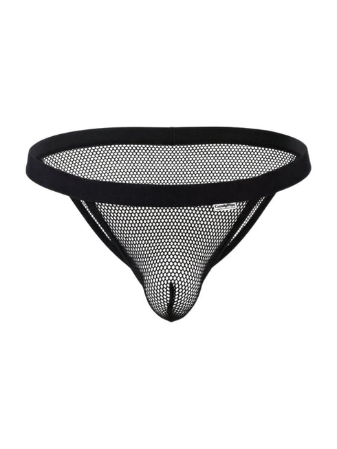 CandyMan 99933 Men's Underwear Seductive Mesh Bikini Color Black Mesh