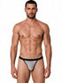 CandyMan 99933 Men's Underwear Seductive Mesh Bikini Color White Mesh