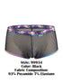 CandyMan 99934 Men's Underwear Breathable Mesh Tropical Trunks Color Black