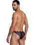 CandyMan 99935 Men's Underwear Tropical Mesh Low Rise Briefs Color Black