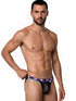 CandyMan 99935 Men's Underwear Tropical Mesh Low Rise Briefs Color Black