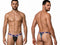CandyMan 99936 Men's Underwear Tropical Palm Print Thongs Color Black