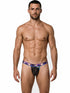 CandyMan 99936 Men's Underwear Tropical Palm Print Thongs Color Black