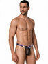 CandyMan 99936 Men's Underwear Tropical Palm Print Thongs Color Black