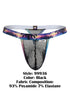 CandyMan 99936 Men's Underwear Tropical Palm Print Thongs Color Black