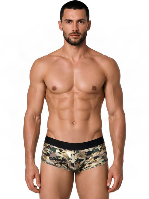 CandyMan 99937 Men's Underwear Supportive Contour Pouch Low Rise Trunks Color Camo