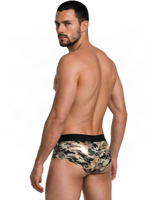 CandyMan 99937 Men's Underwear Supportive Contour Pouch Low Rise Trunks Color Camo
