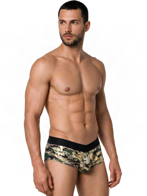 CandyMan 99937 Men's Underwear Supportive Contour Pouch Low Rise Trunks Color Camo