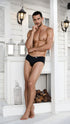 CandyMan 99943 Men's Underwear Sleek Low Rise Trunks Color Black