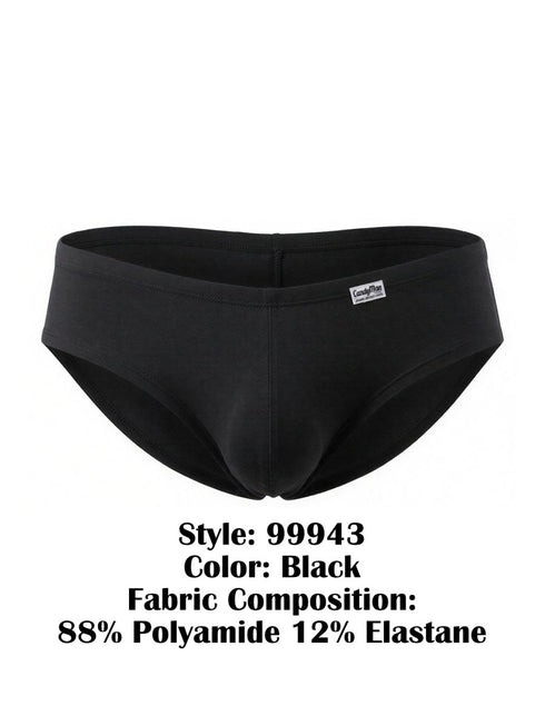 CandyMan 99943 Men's Underwear Sleek Low Rise Trunks Color Black