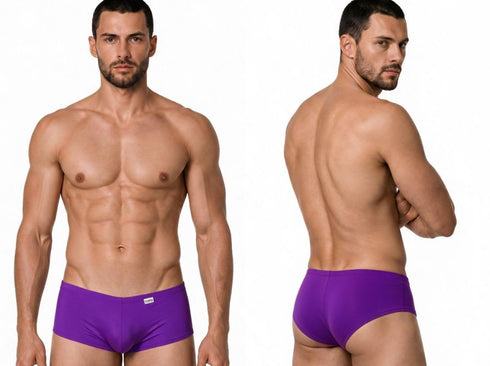 CandyMan 99943 Men's Underwear Sleek Low Rise Trunks Color Orchid