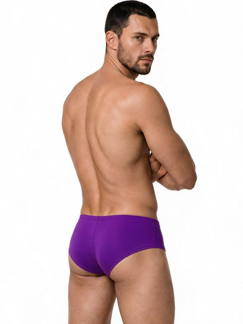 CandyMan 99943 Men's Underwear Sleek Low Rise Trunks Color Orchid