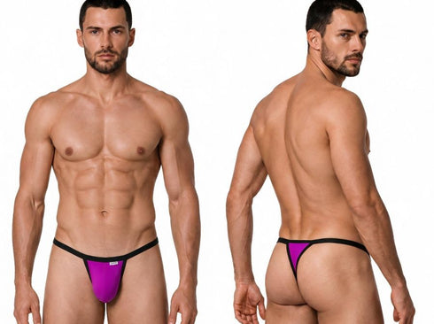 CandyMan 99948 Men's Underwear Sleek Minimalist Thongs Color Magenta