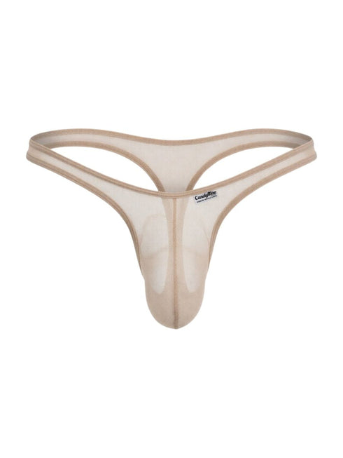 CandyMan 99954 Men's Underwear Sheer Mesh Thongs Color Beige Mesh