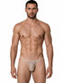 CandyMan 99954 Men's Underwear Sheer Mesh Thongs Color Beige Mesh