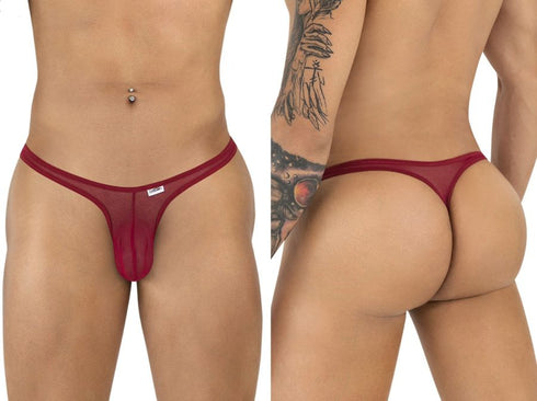 CandyMan 99954 Thongs Color Burgundy Mesh