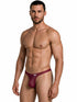 CandyMan 99954 Men's Underwear Sheer Mesh Thongs Color Burgundy Mesh