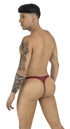 CandyMan 99954 Thongs Color Burgundy Mesh