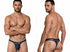 CandyMan 99954 Men's Underwear Sheer Mesh Thongs Color Navy Mesh