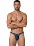 CandyMan 99954 Men's Underwear Sheer Mesh Thongs Color Navy Mesh