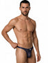 CandyMan 99954 Men's Underwear Sheer Mesh Thongs Color Navy Mesh