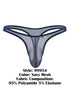 CandyMan 99954 Men's Underwear Sheer Mesh Thongs Color Navy Mesh