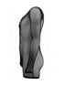 CandyMan 99955 Men's Underwear Patterned Fishnet Long Sleeve Bodysuit Color Black