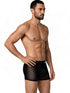 CandyMan 99962 Men's Underwear Sheer Geometric Mesh Boxer Briefs Color Black