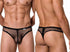 CandyMan 99963 Men's Underwear Fishnet Breathable Thong Color Black