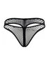 CandyMan 99963 Men's Underwear Fishnet Breathable Thong Color Black