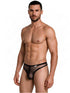 CandyMan 99963 Men's Underwear Fishnet Breathable Thong Color Black