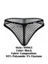 CandyMan 99963 Men's Underwear Fishnet Breathable Thong Color Black