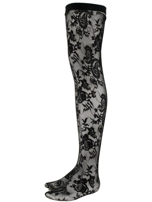 CandyMan 99968 Men's Underwear Seductive Lace Thigh Highs Color Black