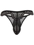 CandyMan 99969 Men's Underwear Mesh Lace Seductive Thongs Color Black