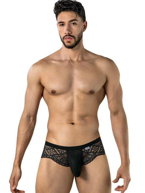 CandyMan 99970 Men's Underwear Seductive Mesh Lace Briefs Color Black