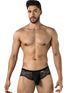 CandyMan 99970 Men's Underwear Seductive Mesh Lace Briefs Color Black