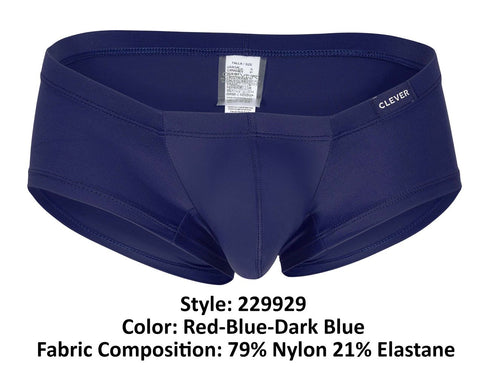 Clever 229929 3PK Australian Latin Trunks Color Red-Blue-Dark Blue