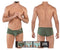 Clever 229934 3PK Australian Latin Trunks Color Olive Green-Dark Green-Green