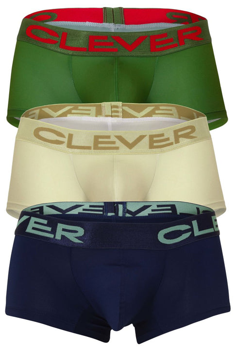 Clever 229953 3PK Australian Latin Trunks Color Beige-Blue-Green