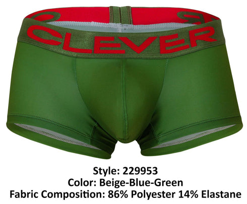 Clever 229953 3PK Australian Latin Trunks Color Beige-Blue-Green