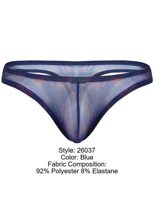 Clever 26037 Experience Bold Sensuality with the Clever 26037 Calipso Thongs in Blue Color Blue